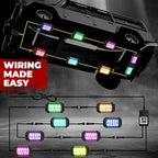 RGB LED Rock Lights Kit, 4 pods Underglow Multicolor Neon Light Pod with Bluetooth App Control Flashing Music Mode Wheel Well Light for Truck ATV UTV RZR SUV