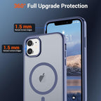 SUPFINE Magnetic for iPhone 12 Mini Case & iPhone 13 Mini Case (Compatible with MagSafe) (Military Grade Drop Protection) Slim Translucent Matte Shockproof Phone Cover,Lavender Gray