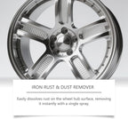 Iron Rust & Dust Remover Spray for Wheels and Rims, Aluminum Cleaner, Safe for Wheel & Paint, 120ML/4FL.OZ with Sponge