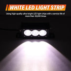 AUXTINGS 2 Pieces 6 inch Single Row White LED Light Bar 30W Off Road Light Bar Spot Beam LED Work Light Truck UTV 4x4 Cars SUVs ATVs Boats Fog Driving Light with Wiring Harness kit