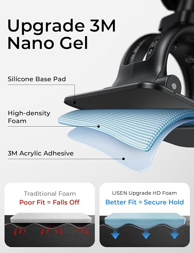 LISEN for MagSafe Car Phone Mount -2026 Strong Magnets Magnetic Phone Holders for Your Car Vent&Dash Magnet Cell Phones Holder Mount Car Accessories for Men Women fit iPhone 17 16 15 14 13 Kits