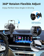 PZK Car Phone Mount for 2024-2026 BMW X5 /BMW X6 /2023 2024 2025 2026 BMW X7 Accessories Custom 14.9-inch Screen Auto Lock Car Phone Holder 360° Rotating Extension Rod Not Affect Air Vent