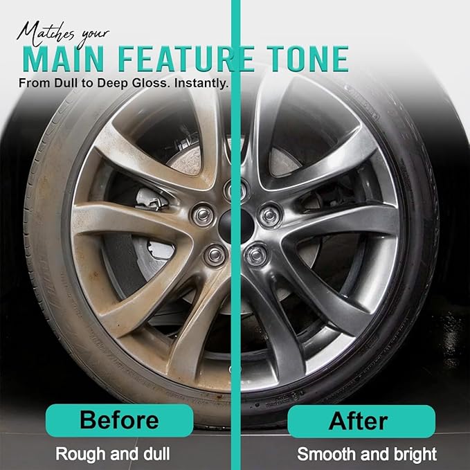 Flow Tire Shine Applicator Pad for Cars & Trucks, Reusable Tire Dressing Applicator, No-Drip Streak-Free Finish, Works with Tire Shine Gels, Sprays & Dressings