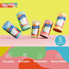 Napjoy Microfiber Cleaning Cloth Roll, 75PK Easy Tear Away Reusable Paper Towels, 12" x 12", Lint-Free and Scratch-Free with Patented Fiber Technology Microfiber Towel Roll, Blue