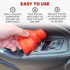 STUPID Technologies Slime-X (New) – Re-Engineered Car Cleaning Gel 4-Pack (640g) – Detailing Putty for Interior Cleaning – Lifts Dust, Crumbs & Debris – Great for Cars, Keyboards & More