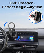 Car Phone Holder for Kia Seltos 2024 2025 Accessories Apply to 8/10.25 Inch Touch Screen Fixed Clip Magnetic Cell Phone Mount Hands-Free 360 Degree Rotation