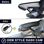 Mangoal Front 4k & Rear 1080p Dash Cam Custom fit for Cadillac XT5 2017-2019 (Model B), UHD 2160P Video, WiFi, App, Loop Recording, Easy to Install, 128GB Card