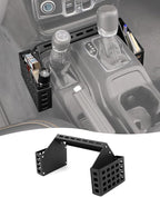 Hoolcar Center Console Gear Shift Organizer Tray Compatible with Jeep Wrangler JL/JLU 2018-2024 & Jeep Gladiator JT Truck 2020-2023 Storage Box, Interior Accessories, Black