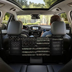 Patriotic Car Backseat Trunk Hanging Organizer for Men Suv Trunk Organizer Green Camo American Flag Cargo Storage Bag,4 Compartments