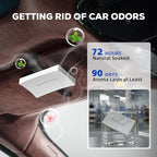Car Air Freshener Small Plaster Diffuser New Smell Set Clean Ingredients Car Odor Eliminator Long Lasting Scent Auto Accessories with Metal Clip (Square, 2 PCS)