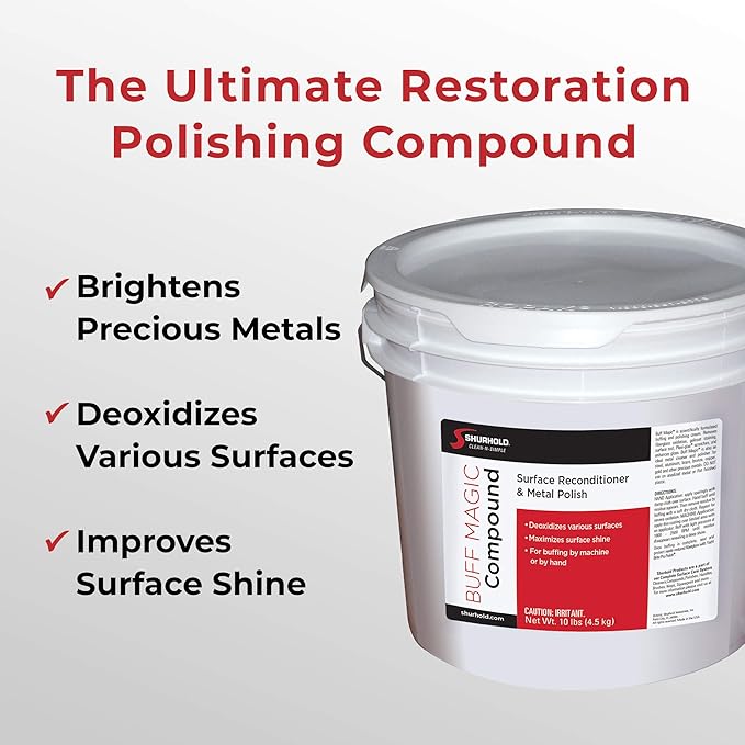 Shurhold Buff Magic Compound - Ultimate Restoration for Oxidation & Rust | Buffing & Polishing Pads for Metal & Gelcoat