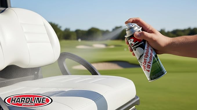 Hardline Products USA RX Upholstery Multi-Purpose Foaming Cleaner – Professional Grade Golf Cart Seat Cleaner & Vinyl Restorer – Removes Sunscreen, Mud, & Tree Sap from EZ-GO, Club Car, All Golf Carts