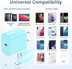 iPhone 17 16 15 Fast Charger, 20W USB C Charging Block for Apple iPhone 17 Pro Max/17 Air/16 Pro/15 Plus, iPad 12/11 inch/Mini/6 Gen,Wall Plug Power Adapter Cube Brick/6ft Type C to C Cable Cord Long