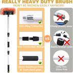 Car Wash Brush with Long Handle for Car Truck Boat RV SUV Washing (Orange, 70")