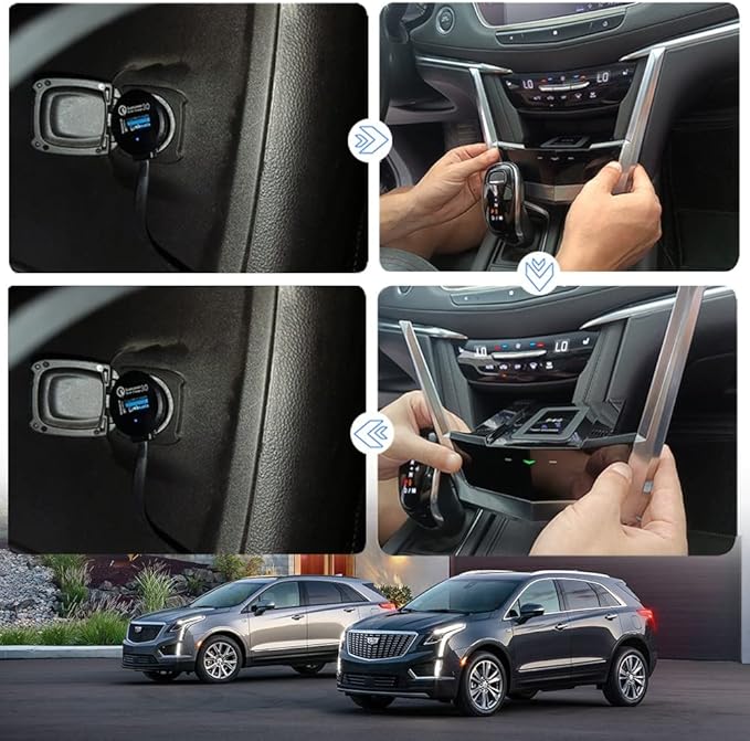 Wireless Car Charger Compatible with Cadillac XT5 2016-2022 XT6 2020-2022, 15W Qi Fast Charging Phone Charger Pad for New Cadillac XT5/XT6 Center Console Accessory, Gift for Cadillac Owners