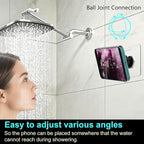OCEANLOVE for MagSafe Wall Mount Magnetic Phone Holder, Self-Adhesive, 360 Rotatable, Waterproof, Compatible with iPhone 17/16/15/14/13/12,All Phones, Shower Mirror Car Glass Bathroom Kitchen(Black)