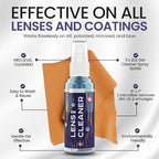 Eyeglass Gel Lens Cleaner Spray Kit - 3 x 2oz Gel Eyeglasses Cleaner Spray Bottle + 2 Microfiber Cloth for Cleaning - Safe for All Lenses (AR Coated Included), Eyeglasses and Screens