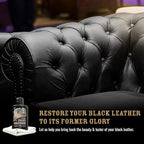 Doc Baileys Black Leather Detail Kit - All-in-One Leather Cleaner, Conditioner, Dye & Waterproofer - Restores Faded Black Leather, Vinyl & Rubber for Motorcycle Seats, Jackets, Boots & Cars 4oz