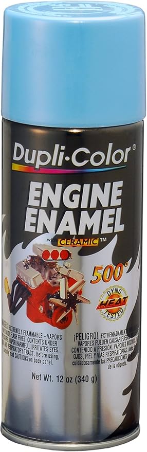 Dupli-Color DE1616-6 PK Engine Enamel Spray Paint with Ceramic - Pontiac Blue Metallic - 12 oz Aerosol Can Pack of 6