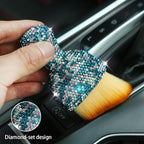zipelo Auto Interior Dust Brush, Car Detailing Cleaning Brush with Diamond, Bling Handle Soft Bristles Dusting Tool, Scratch Free Dirt Clean Brushes for Vehicle Air Conditioner Vent (Multicolor)