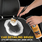 Car Leather Cleaner and Conditioner Kit, Leather Care Cleaning Kit with Horse Hair Cleaning Brush - Safe for Car Interiors, Furniture, Boots, Bags & Apparel - Deep Cleaning, Non-Greasy Restorer