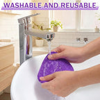 FoldTier 8 Pcs Car Windshield Cleaner Kits with Extendable Handle, 5 Microfiber Towel Pads, 1 Brush, 1 Empty Spray Bottle for Auto Glass Wiper Suvs Rvs & Home Windows(Purple)