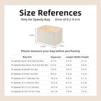 DGAZ Silk Purse Organizer Insert Fits LV Speedy 16/20/25/30/35/45 bags，Silky Smooth Bag Organizer，Luxury Handbag & Tote Shaper（Craie，SP20）