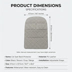 2 Pack Luxury PU Leather Car Seat Back Protector, Waterproof Kick Mats for Kids, No-Sag Backseat Organizer with Sleek Storage Pockets, Easy to Clean Auto Interior Accessories for SUV & Sedan (Grey)