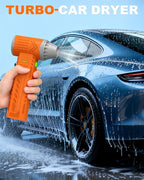 Tool-grade Electric Air Duster, Rechargeable Handheld Blower with 180,000 Super Power Brushless Motor, 2-in-1 Blow & Vacuum Cleaner, Cordless Leaf Blower for Car Drying, Home, Patio Cleaning (Orange)