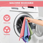 SIFANGKE Microfiber Cleaning Cloth, 34 Pack Assorted Color Cleaning Rags for Housekeeping, Colorful Reusable Microfiber Towels for Car, Kitchen, Bathroom and Household Cleaning Supplies, 11.8"X11.8"
