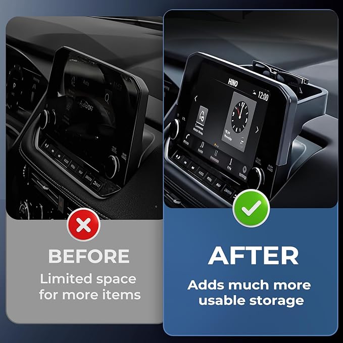 Dashboard Storage Tray Dash Organizer for Nissan Rogue 2026 2025 2024 2023 2022 2021(Fits for 8-Inch Screen), Interior Accessories Center Console Behind Screen Storage Box for 2021-2026 Rogue