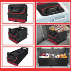 Car Trunk Organizer,Heavy Duty Collapsible 95 L Capacity Car Trunk Storage Organizer,Multi-Compartment Pockets, Adjustable Straps - Ideal for Travel, Camping, Shopping,Perfect for SUV, Truck, Sedan