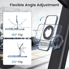 Itramax Magnetic Phone Holder for Gym,Double Ring Magnetic Gym Phone Stand,360° Adjustable Cell-Phone Mount for iPhone 17 Air 16 15 14 13 12 Pro Max,Mag/Safe Case,Metal Surfaces,Alloy Base,Golf Cart