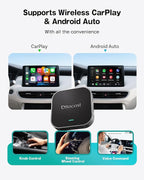 OTTOCAST 2025 Wireless CarPlay & Android Auto Adapter,Android 13 Magic CarPlay Box for Netflix/YouTube/TikTok +,FOTA Update,Split Screen,Plug & Play,Auto Bluetooth Connection,App Download,E2