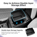 LUWU for 2025 2026 Subaru Forester Accessories Compatible with Forester Base/Premium/Sport/Limited/Touring 2025 2026 Armrest Console Secondary Storage Box Insert Tray ABS Material Black