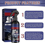 Rayhong Multi-Functional Coating Renewal Agent, 3 in 1 Ceramic Car Coating Spray, Multi-Functional Coating Renewal Agent, Nanotechnology Plastic Parts Refurbish Agent(2PCS)