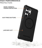 Rokform - Galaxy S23 Ultra Case, Rugged Series, Samsung Protective Cover with RokLock Twist Lock, Drop Tested Military Grade Armor (Black)