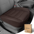 BOPUOVRE Car Seat Cover for Luxury & Comfort - PU Leather, Anti-Slip, Full Wrap Protection with Storage Pocket for Bottom Cushion - Universal Fit for 95% of Vehicles (Coffee Color,1 Piece)