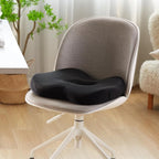Mount-It! Office Seat Cushion, Premium Lumbar Support, Memory Foam, Gel Filling, Ergonomic Comfort Chair, Use in Car, at Desk, Home, Back, Hip Sciatica Cushions - Washable Cover in Black…