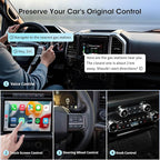 Wireless Carplay Adapter for iPhone, Convert Wired to Apple Carplay Wireless Adapter, Mini Size, Plug and Play, Connection Stable No Delay Car Play for Honda Special Models