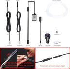 USB Car Ambient Lighting Optic Fiber 64 Colors Music Sound Active with APP Control Car Decorative Atmosphere Lighting Kit DC 12V 1W 3m with QC 3.0 car Charger