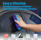 Clay Bar Scrubber 2-Pack, Auto Detailing Synthetic Clay for Car Wash Scrubbing and Claying, Car Paint Prep and Glass Surface (2-Pack, Blue Purple)