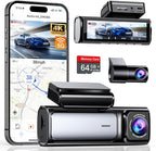 Affver 4K Dash Cam Front and Rear, Built-in 5G WiFi GPS, 64GB Card Included, 3.59'' IPS Screen Dash Camera for Cars, Dual Dashcam with G-Sensor, Loop Recording, WDR, Night Vision, 24H Parking Monitor