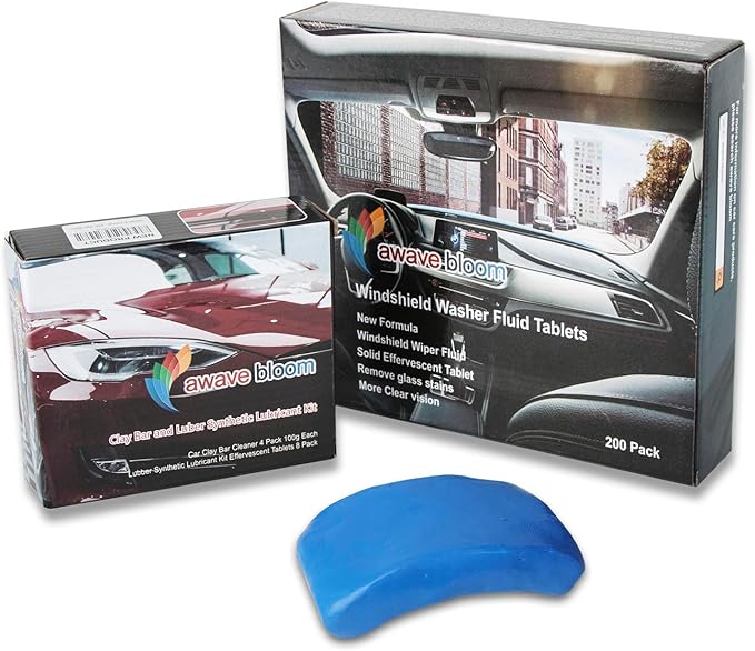 awave bloom Windshield Washer Fluid Tablets and Car Clay Bars Auto Detailing