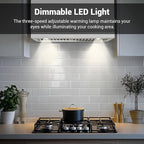 CHETTO C 30 Inch Under Cabinet Range Hood Kitchen Stove Vent with 4 Speed Exhaust Fan Reusable Filter and LED Lights Three Minutes Delayed Shutdown 304 Stainless Steel (30 inch)