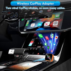 Wireless CarPlay Adapter, 2-in-1 Mini CarPlay & Android Auto Wireless Adapter, Plug & Play, Auto Connect, Car Accessories, Car Play Dongle Compatible with iPhone & Android