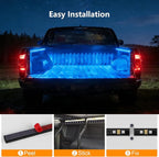 Truck Bed Lights 2Pcs - RGB 16 Million Colors, APP & Built-in Control, IP67 Waterproof, Music Sync, 12V DC, 60-Inch Led Light Strip