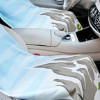 Hahafelt 2 Pack Car Seat Towel Covers with Storage Bag, 63 x 32 Inch Universal Non Slip Waterproof Sweat Protector for Car Truck, Gym Swimming Running, Machine Washable (National Park 1)