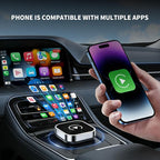 Wireless CarPlay and Android Auto Adapter, Ultra-Compact Aluminum Design with Dual-Band Technology, USB-C/USB-A Compatible for Wired CarPlay Vehicles