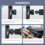 pitaka for Qi2 MagSafe Car Mount Charger, 15W Magnetic Car Phone Holder for iPhone 17/16/15/14/13 Series with NFC Feature, Air Vent [MagEZ Car Mount Pro 2 Qi2]